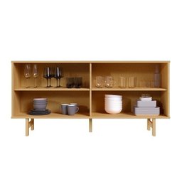 Kit Balcão 4 Portas Rattan com Cristaleira Porta Ripada Magna CabeCasa MadeiraMadeira - 19