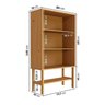 Kit Balcão 4 Portas Rattan com Cristaleira Porta Ripada Magna CabeCasa MadeiraMadeira - 3