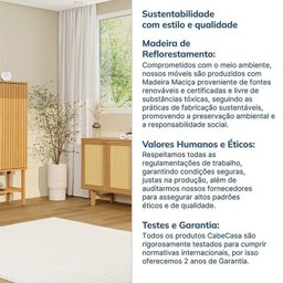 Kit Balcão 4 Portas Rattan com Cristaleira Porta Ripada Magna CabeCasa MadeiraMadeira - 11