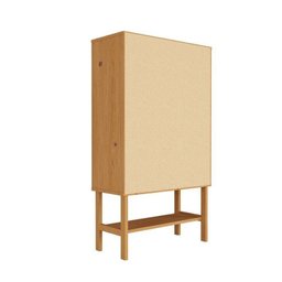 Kit Balcão 4 Portas Rattan com Cristaleira Porta Ripada Magna CabeCasa MadeiraMadeira - 16
