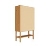 Kit Balcão 4 Portas Rattan com Cristaleira Porta Ripada Magna CabeCasa MadeiraMadeira - 16