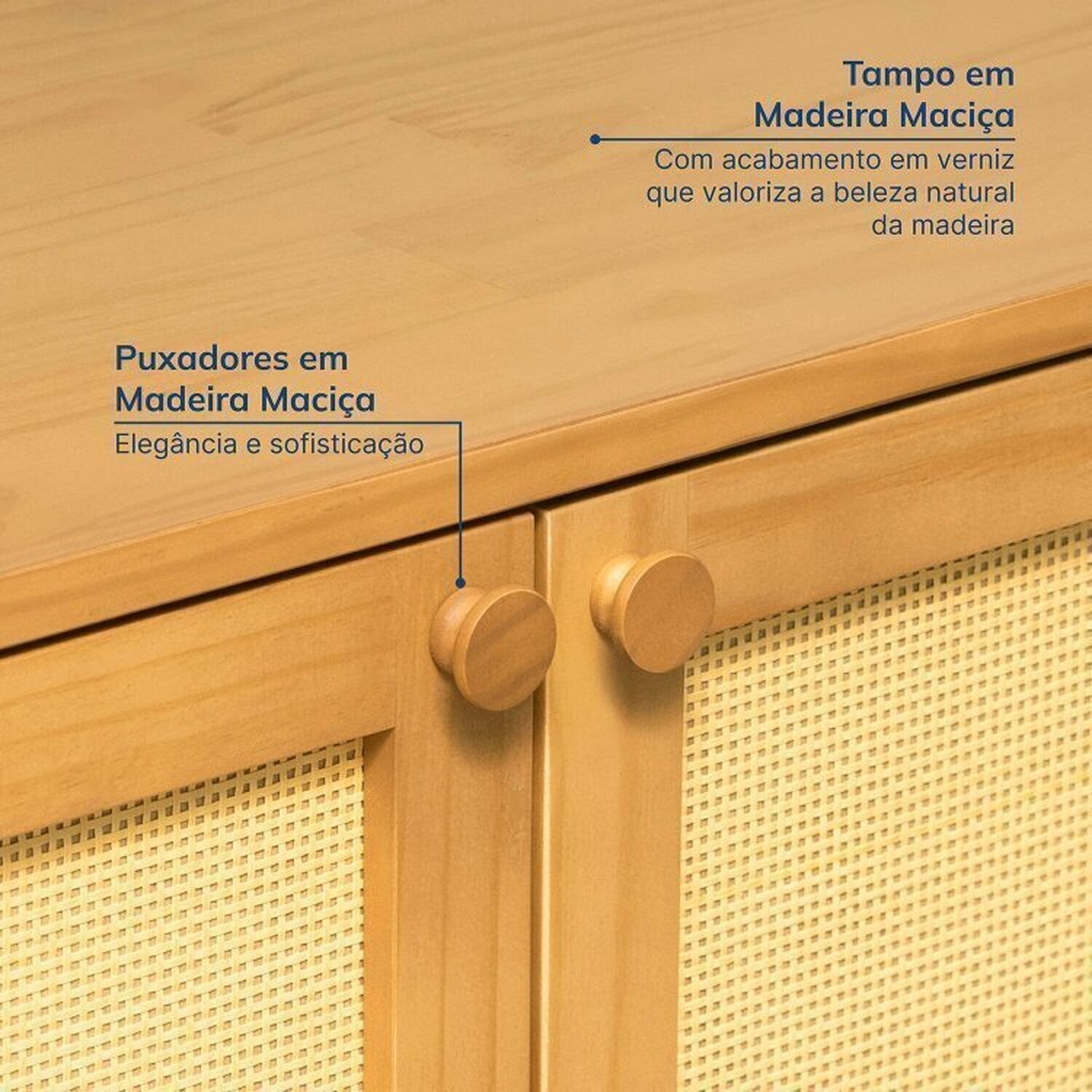 Kit Balcão 4 Portas Rattan com Cristaleira Porta Ripada Magna Cabecasa Madeiramadeira - 8