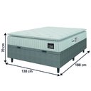 Ver imagem 4 de Cama Box Baú Colchão Casal Espuma D33 Vangogh Pillow Top 138x188x70cm Branco / Cinza Hellen