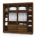 Ver imagem 2 de Guarda Roupa 6 Portas Pernambuco 10086 Imbuia Champanhe Vila Rica