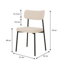 Ver imagem 4 de Kit com 2 Cadeiras para Sala de Jantar Mona Yescasa Bege/Areia Corriente
