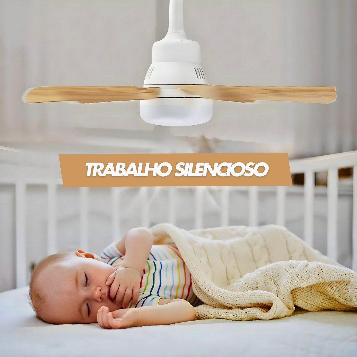 Luminaria Petala Ventilador de Teto Silencioso com Controle Remoto Lampada Led 5 Pás Bivolt - 5