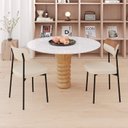 Ver imagem 3 de Kit com 2 Cadeiras para Sala de Jantar Mona Yescasa Bege/Areia Corriente/Caramelo