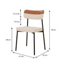 Ver imagem 4 de Kit com 2 Cadeiras para Sala de Jantar Mona Yescasa Bege/Areia Corriente/Caramelo