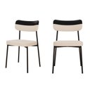 Ver imagem 1 de Kit com 2 Cadeiras para Sala de Jantar Mona Yescasa Bege/Areia Corriente/Preto