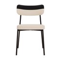 Ver imagem 7 de Kit com 2 Cadeiras para Sala de Jantar Mona Yescasa Bege/Areia Corriente/Preto