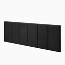 Ver imagem 1 de Cabeceira Elegante para Cama Box 200cm Dubai Preto Suede