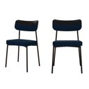 Ver imagem 1 de Kit com 2 Cadeiras para Sala de Jantar Mona Yescasa Azul/Corriente/Preto