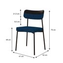 Ver imagem 4 de Kit com 2 Cadeiras para Sala de Jantar Mona Yescasa Azul/Corriente/Preto