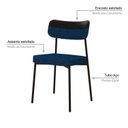 Ver imagem 5 de Kit com 2 Cadeiras para Sala de Jantar Mona Yescasa Azul/Corriente/Preto