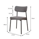 Ver imagem 4 de Kit com 2 Cadeiras para Sala de Jantar Mona Yescasa Cinza/Corriente