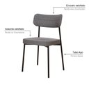 Ver imagem 5 de Kit com 2 Cadeiras para Sala de Jantar Mona Yescasa Cinza/Corriente