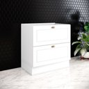 Ver imagem 1 de Balcão Americana 2 Gavetas MDF 80cm Branco Móveis Henn