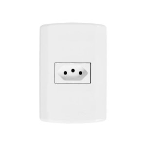 Tomada 2p+t 20a 250v com Placa 4x2 Pluzi Pluzie:branco