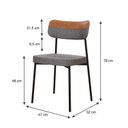 Ver imagem 4 de Kit com 2 Cadeiras para Sala de Jantar Mona Yescasa Cinza/Corriente/Caramelo