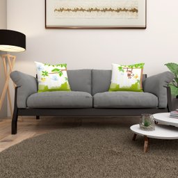 Kit 2 Capas de Almofadas Infantil Decorativa 40cm x 40cm Estampada Sala Quarto Zíper Invisível Selva - 2