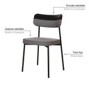 Ver imagem 5 de Kit com 2 Cadeiras para Sala de Jantar Mona Yescasa Cinza/Corriente/Preto