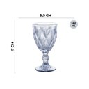 Ver mais imagens de Jogo 12 Taças de Vidro Diamond Diamante Azul Metálico para Água 325ml Lyor