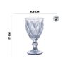 Jogo 12 Taças de Vidro Diamond Diamante Azul Metálico para Água 325ml Lyor - 8