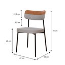 Ver imagem 4 de Kit com 2 Cadeiras para Sala de Jantar Mona Yescasa Cinza Corriente/Caramelo