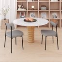 Ver imagem 3 de Kit com 2 Cadeiras para Sala de Jantar Mona Yescasa Cinza Corriente/Caramelo