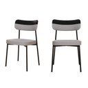 Ver imagem 1 de Kit com 2 Cadeiras para Sala de Jantar Mona Yescasa Cinza Corriente/Preto