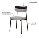 Ver imagem 5 de Kit com 2 Cadeiras para Sala de Jantar Mona Yescasa Cinza Corriente/Preto