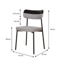 Ver imagem 4 de Kit com 2 Cadeiras para Sala de Jantar Mona Yescasa Cinza Corriente/Preto