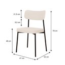 Ver imagem 4 de Kit com 2 Cadeiras para Sala de Jantar Mona Yescasa Branco/Palha Corriente