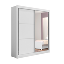 Ver imagem 1 de Guarda Roupa Mdf Atenas 2 Portas Espelho Branco