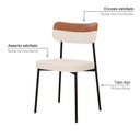 Ver imagem 5 de Kit com 2 Cadeiras para Sala de Jantar Mona Yescasa Branco/Palha Corriente/Caramelo
