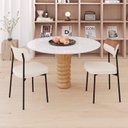 Ver imagem 3 de Kit com 2 Cadeiras para Sala de Jantar Mona Yescasa Branco/Palha Corriente/Caramelo