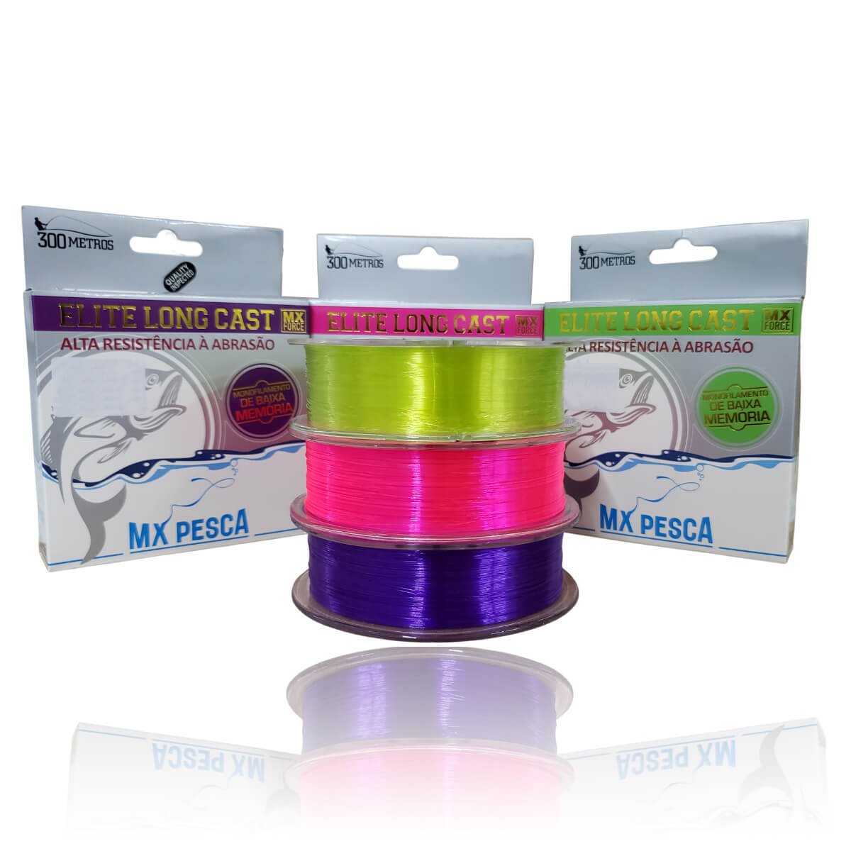 Linha Mx Pesca Elite Long Cast Verde 300 m - 0,38 mm - 7