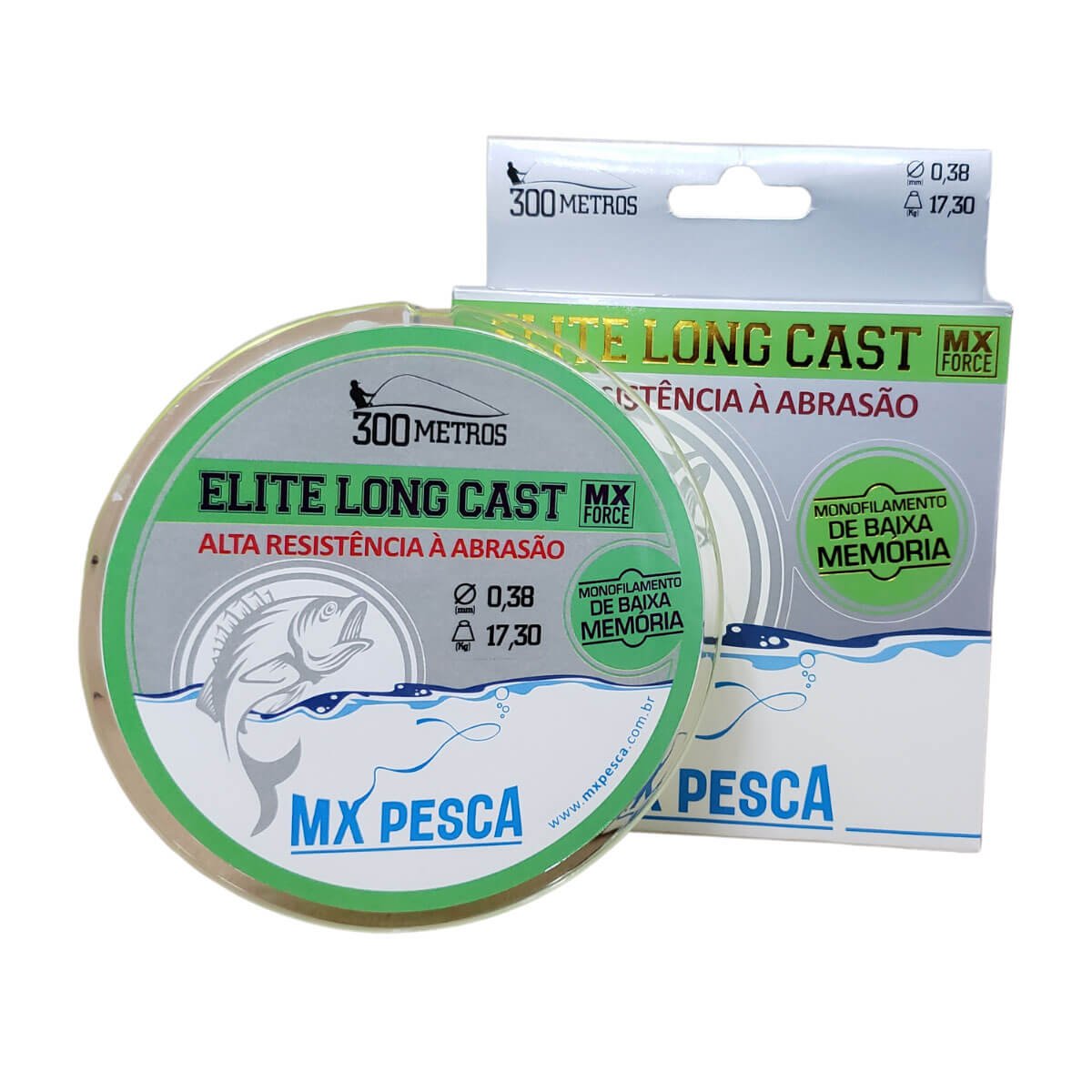 Linha Mx Pesca Elite Long Cast Verde 300 m - 0,38 mm - 1