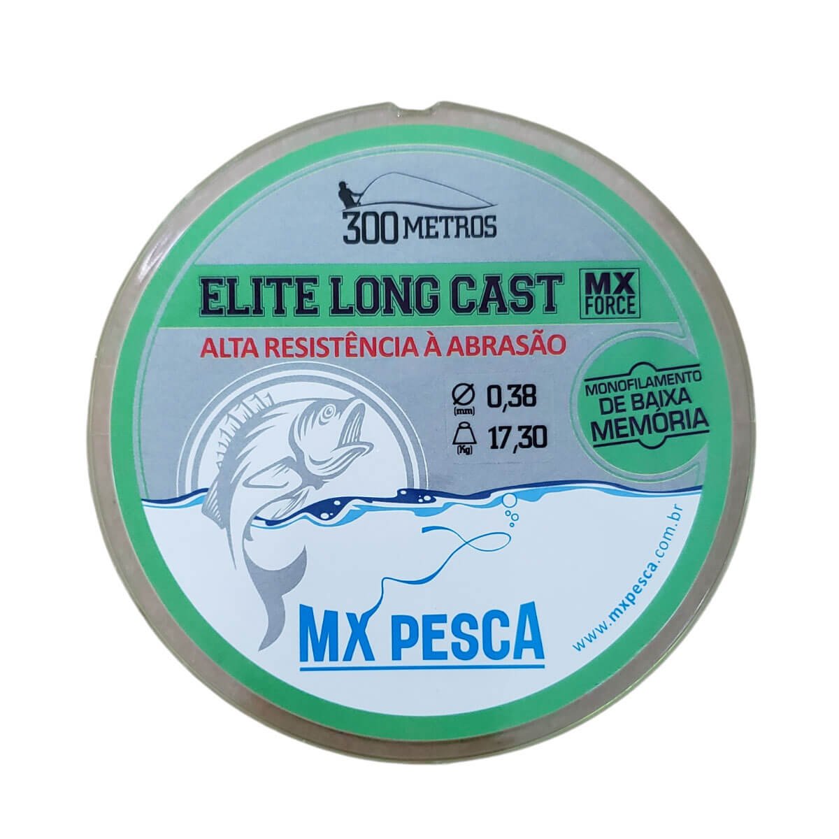 Linha Mx Pesca Elite Long Cast Verde 300 m - 0,38 mm - 2