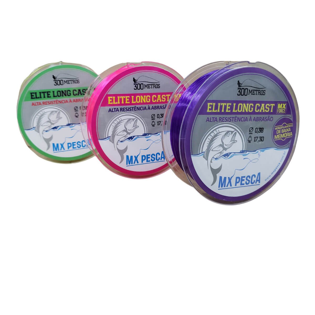 Linha Mx Pesca Elite Long Cast Verde 300 m - 0,38 mm - 5