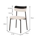 Ver imagem 4 de Kit com 2 Cadeiras para Sala de Jantar Mona Yescasa Branco/Palha Corriente/Preto