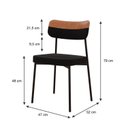 Ver imagem 4 de Kit com 2 Cadeiras para Sala de Jantar Mona Yescasa Preto/Caramelo