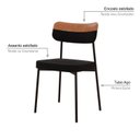 Ver imagem 5 de Kit com 2 Cadeiras para Sala de Jantar Mona Yescasa Preto/Caramelo