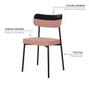 Ver imagem 5 de Kit com 2 Cadeiras para Sala de Jantar Mona Yescasa Rosa/Linked/Preto