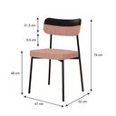 Ver imagem 4 de Kit com 2 Cadeiras para Sala de Jantar Mona Yescasa Rosa/Linked/Preto