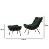 Poltrona com Puff Costela Madeira Veludo Verde - House Moveis - 3
