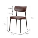 Ver imagem 4 de Kit com 2 Cadeiras para Sala de Jantar Mona Yescasa Marrom/Café