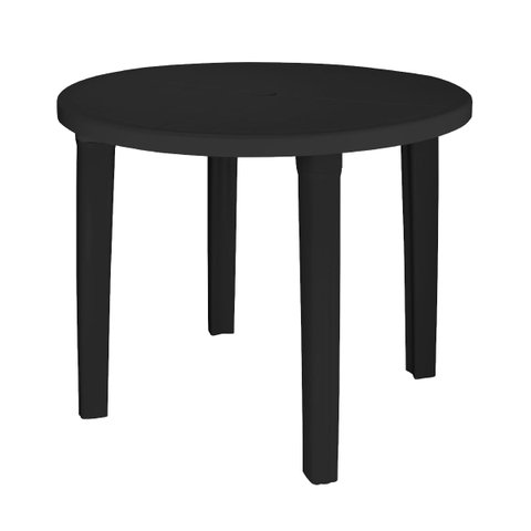 Mesa Tramontina Cassino 90 cm em Polipropileno Preto