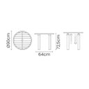 Ver imagem 2 de Mesa Tramontina Cassino 90 cm em Polipropileno Preto