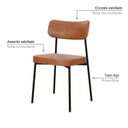Ver imagem 5 de Kit com 2 Cadeiras para Sala de Jantar Mona Yescasa Marrom/Caramelo